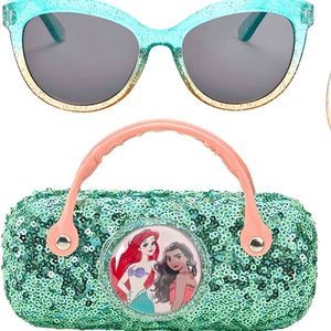 NWT Disney Princess Glitter Sunglasses & Case
